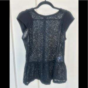 Sandro black cut out blouse top in size 3